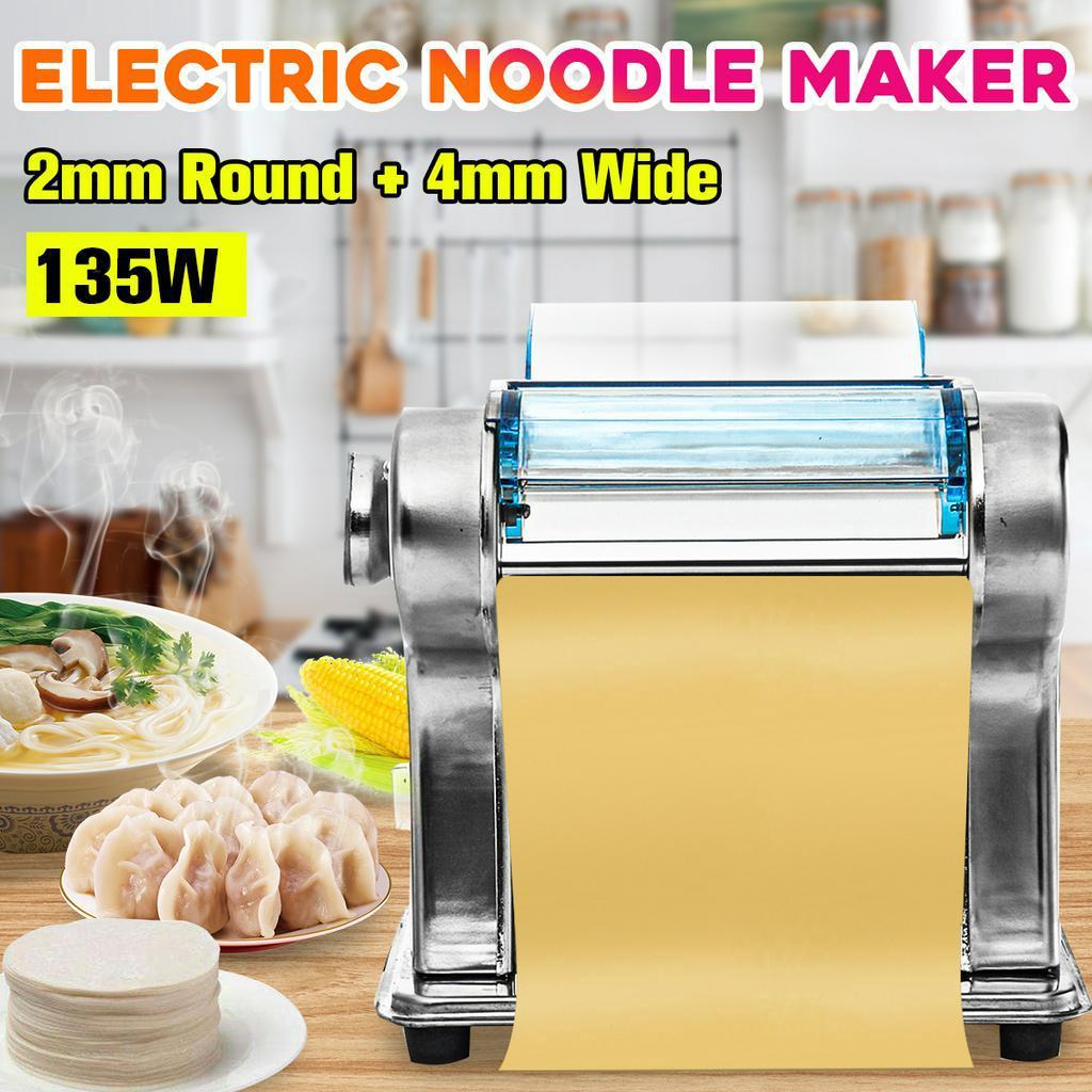 220V Electric Noodle Maker Machine Multifunctional Electric Spaghetti Machine Press Dough Make Noodle Dumpling Wonton Skin