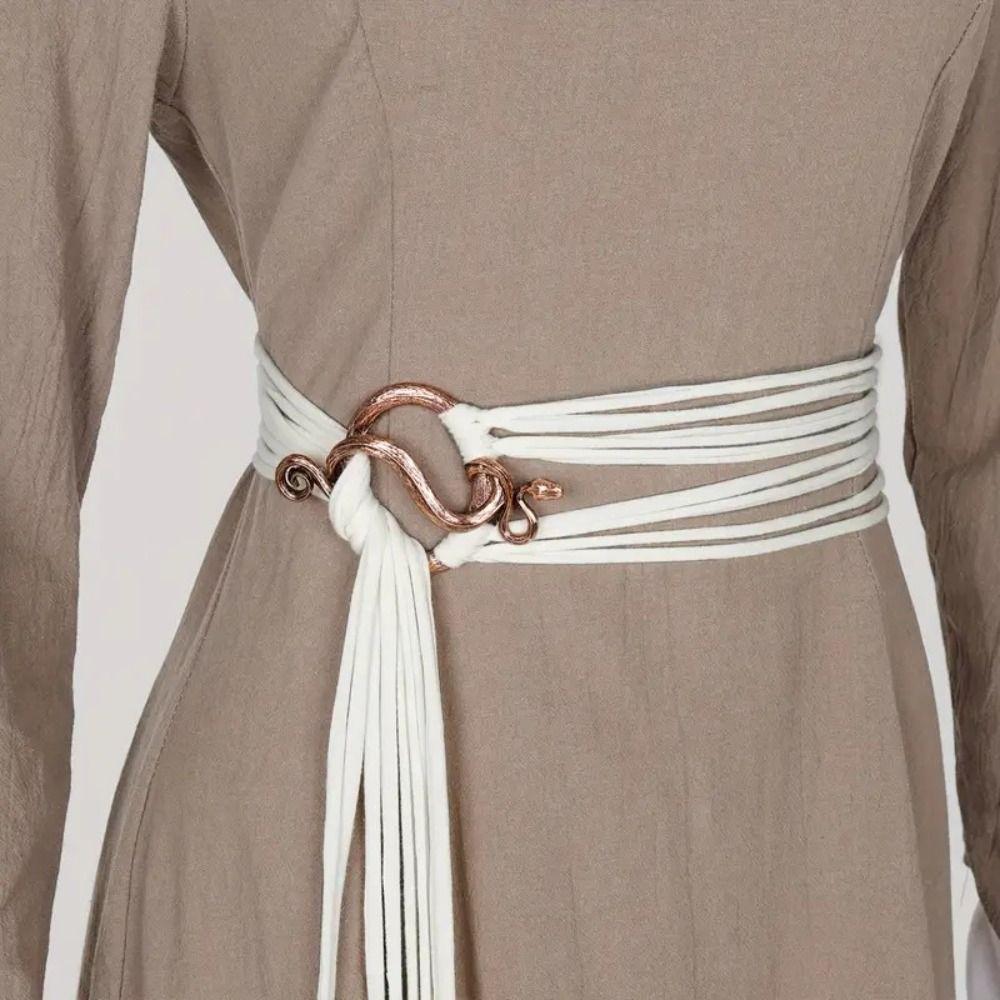 Decoration Tassel Long Rope Waistband PU Leather, Metal Viking Crossbody Chain  Cosplay