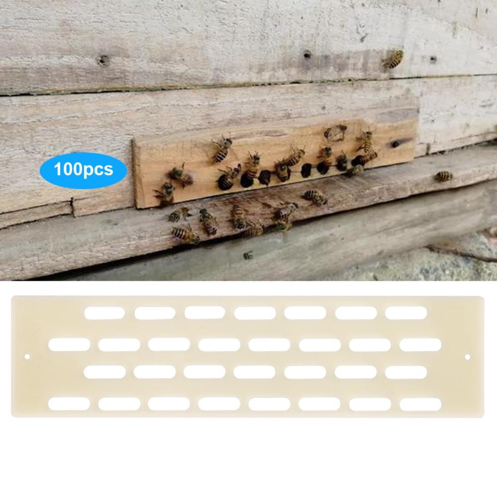 100pcs Durable Beekeeping Tool Plastic Beekeeping Accessories Queen Escaping Plate Beekeeping