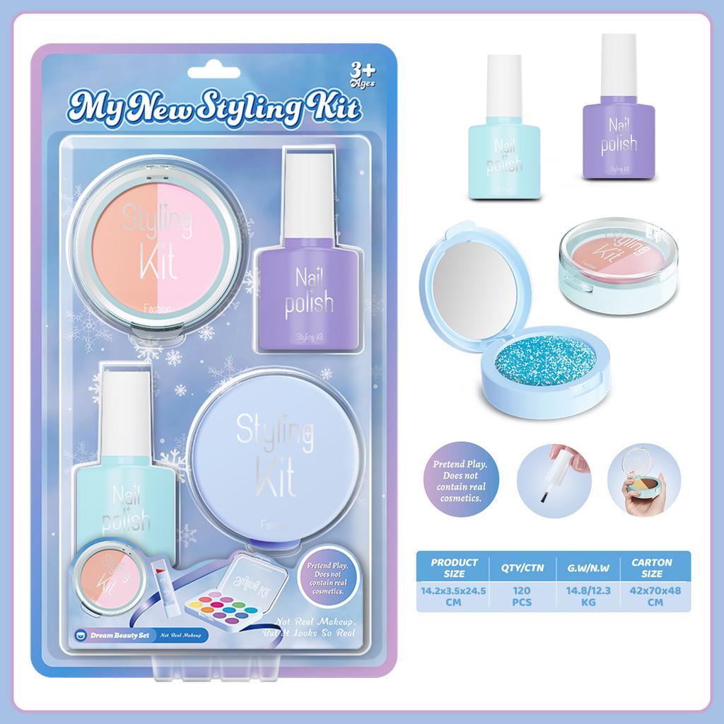 Girls Simulation Dressing Non-Smearing Makeup Children Cosplay Play House Toys Cosmetics Set