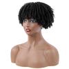 Synthetic Short Afro Twist Hair Braided Half Wig for Black Men Clip In Toupee Hairpieces Dreadlocks Male Wig Rock Party