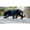 Abstract Black Panther Sculpture Figurine Handicraft Home Desk Decor Geometric Wildlife Leopard Statue Craft Ceramic (Panther Black)