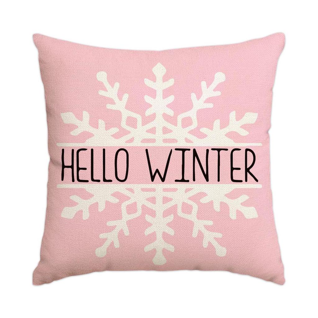 Горячая распродажа Рождественская наволочка из искусственного льна с принтом елки и снеговика - Праздничная декоративная наволочка для диванной подушки