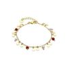 Bracelet - LUXENTER - Dilna - Finition or Jaune 18k - Corail - 16 Cm + 3 Cm D'extension