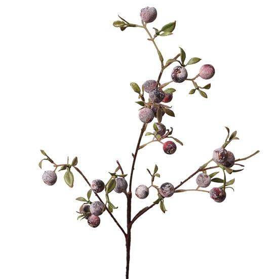 Faux Berry Stems Realistic Red/Blue/Purple Berries Branches Artificial Fruits Picks for DIY Flower Arrangement Wedding Home Decor