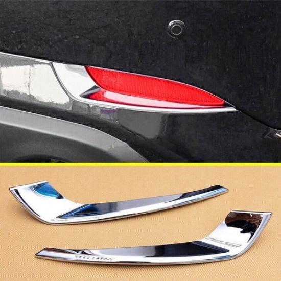 For Mazda CX-5 22-2024 Chrome Car Rear bumper Fog Light Lamp frame Cover Trim 2p