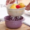 Six-Piece Multifunctional Plastic Kitchen Drain Baskets for Washing Fruits, Vegetables, and Rice