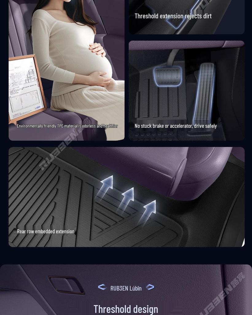 Порожки для ног из ТПЭ Lubin для Leapmotor C10: Аксессуар для полной модификации интерьера