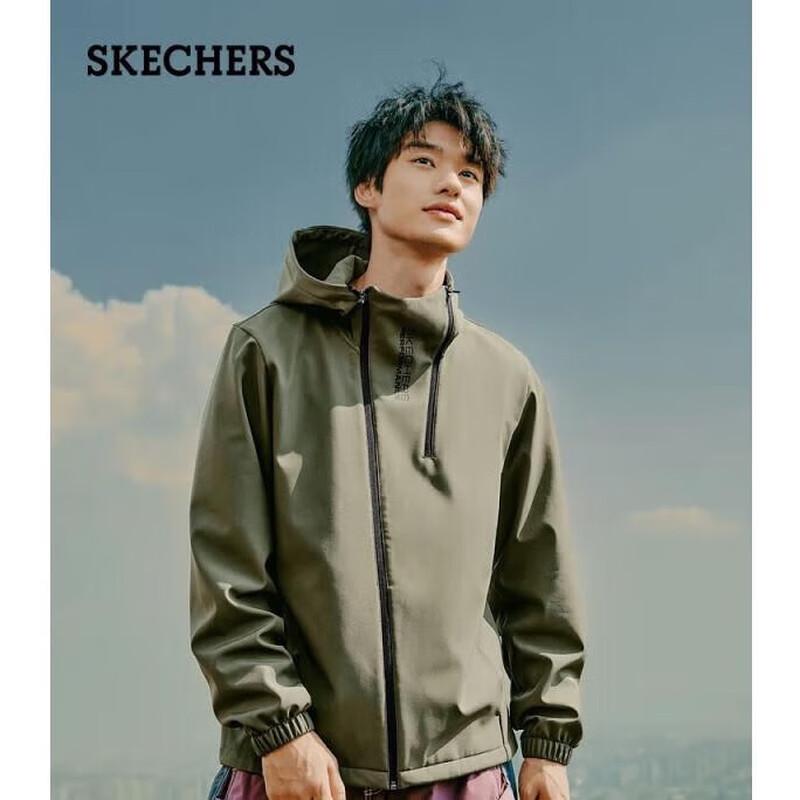 Skechers Мужская уличная куртка с капюшоном