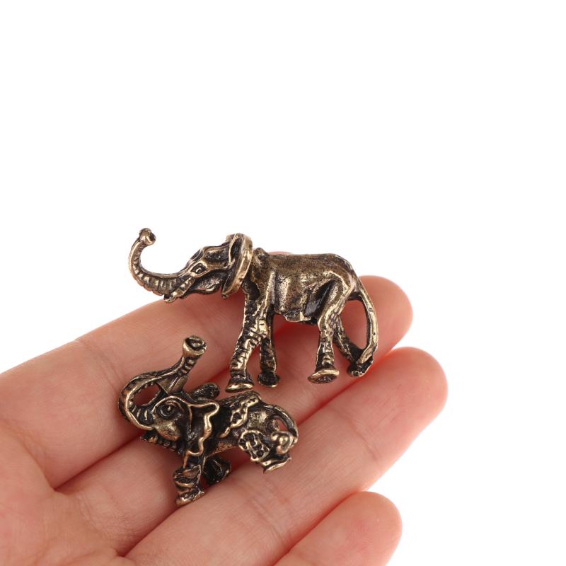 1 шт. Гостиная Офис Металлические Животные Поделки Ретро Латунь Благоприятный Слон Украшение Сделай Сам
