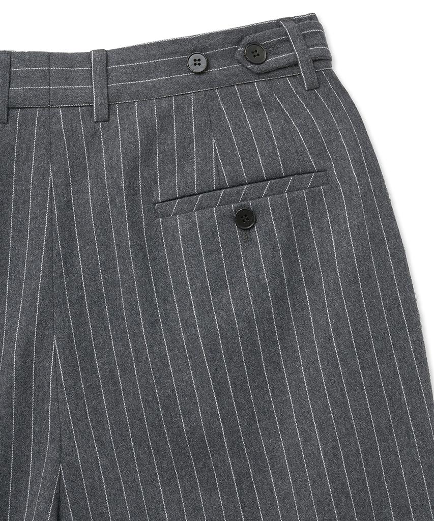 NOIRER Classic Wide Straight Slacks (Stripe Grey)