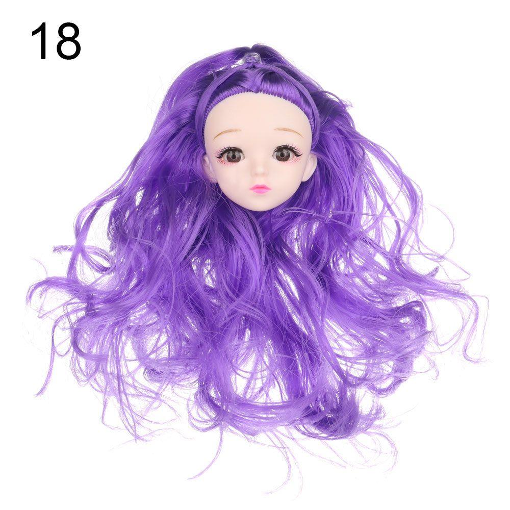 3D Eyes Hairstyles 1/6 BJD Doll Head Ancient Doll Accessories 30 Dolls Joint DIY Head Wear