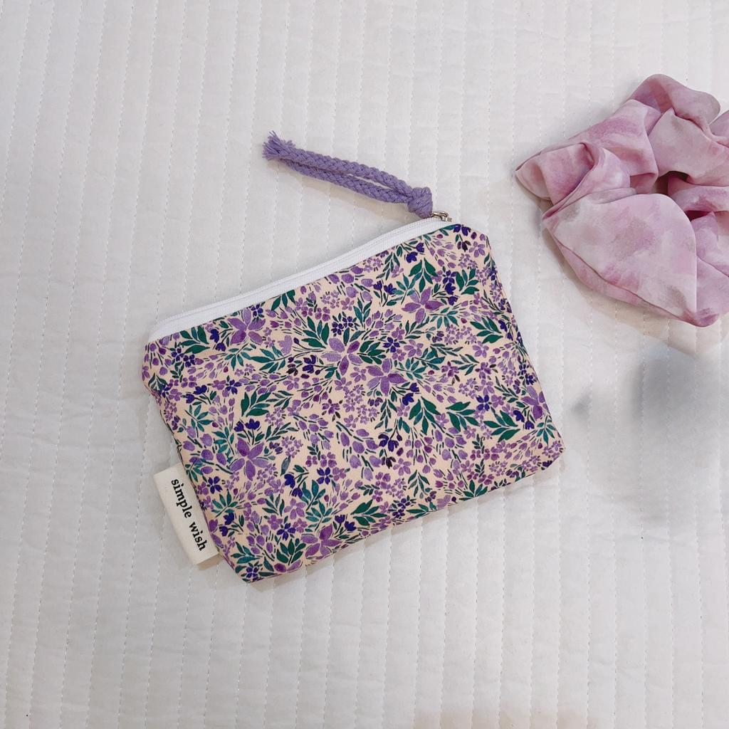 Mini Cotton Floral Organizer Bags for Women Bag Small Fabric Cosmetic Make Up Bag Little Purse Coin Pouch Children Cosmetic Case