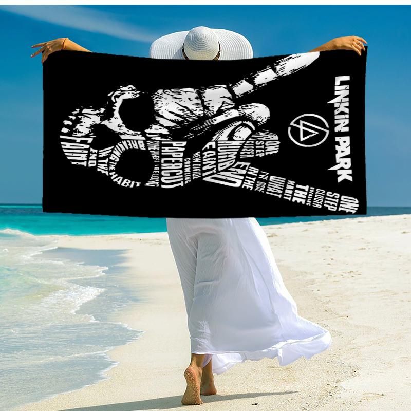 Linkin Park Fashion Beach Towel: Ideal for Summer Adventures Soft, absorbent and quick drying suitable for swimming and bathing