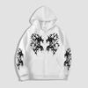 American Vintage Dark High Street Zip Hoodie Oversized Couple Sweatshirt Men
