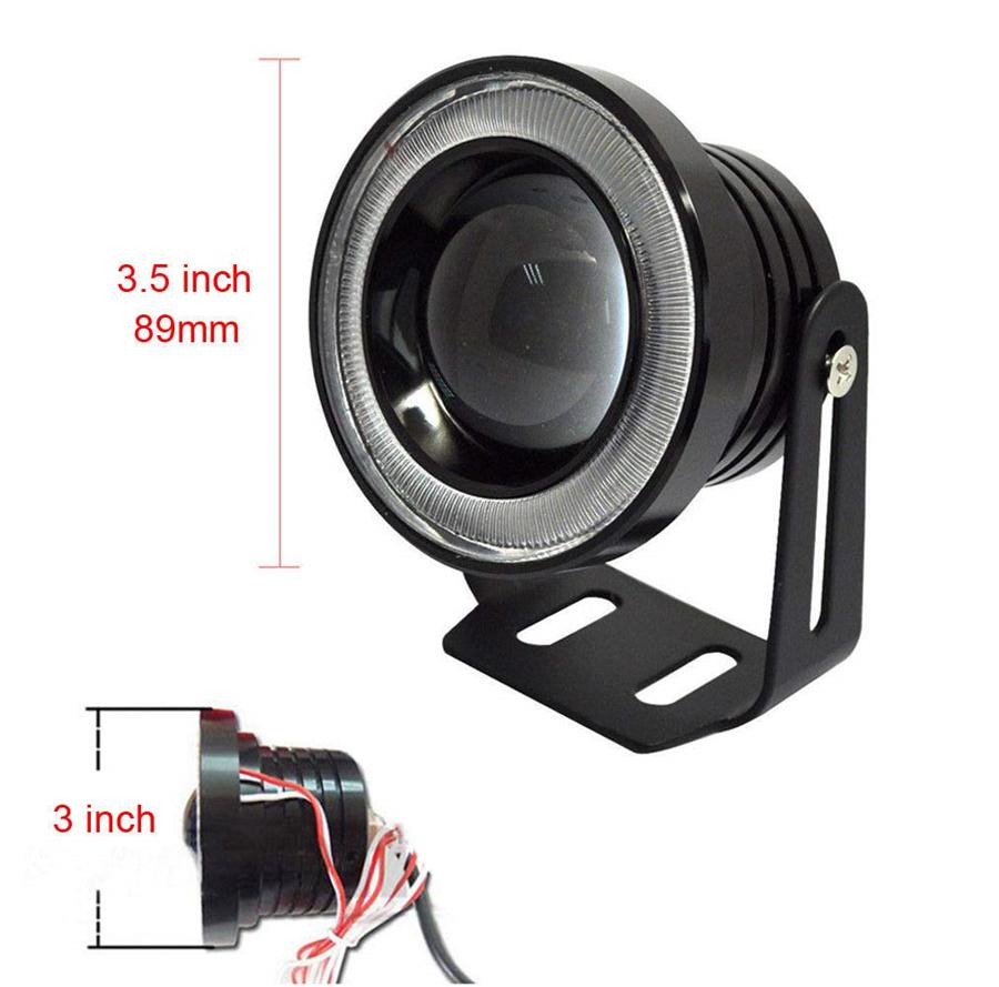 3,5" COB Противотуманная фара Проектор Автомобиль CCFL Синие Ангельские глазки Кольцо-гало ДХО Фара