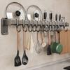 Double Pole Kitchen Organizer Hook Wall Mounted Spatula Storage Rack Tool Organization