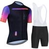 Mens Short Sleeve Cycling Jersey Set Mountain Bike Road Riding Quick-Dry Performance Wear