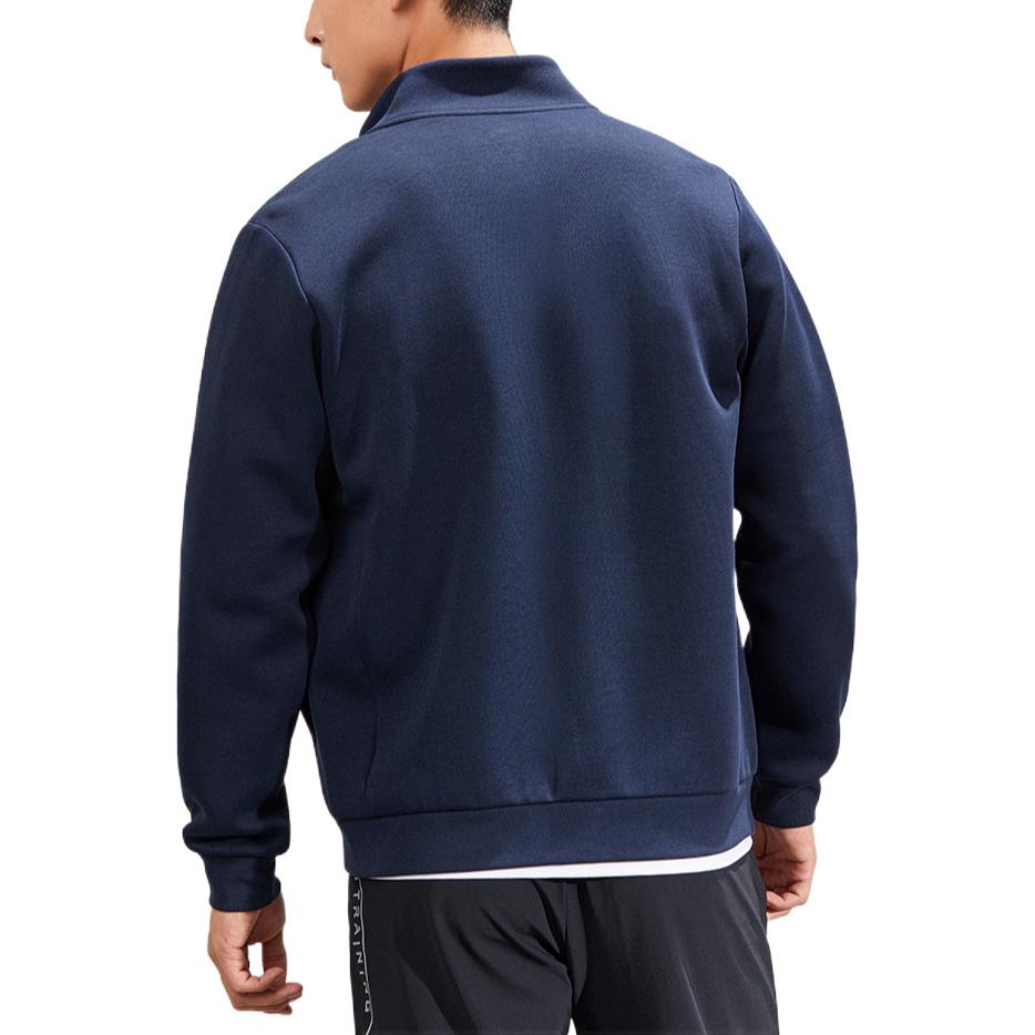 Anta Куртка с логотипом и воротником-стойкой на молнии, мужская, синяя 152237705-2