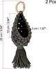 Mini Hallway Hanging Ornament: Woven Cotton Mesh Bag for Green Plant or Bird's Nest