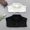 Women's Handmade Beads Fake Collar for Sweater Neckwear Decoration Ladies Half Shirt Detachable Fake Collar Decorative