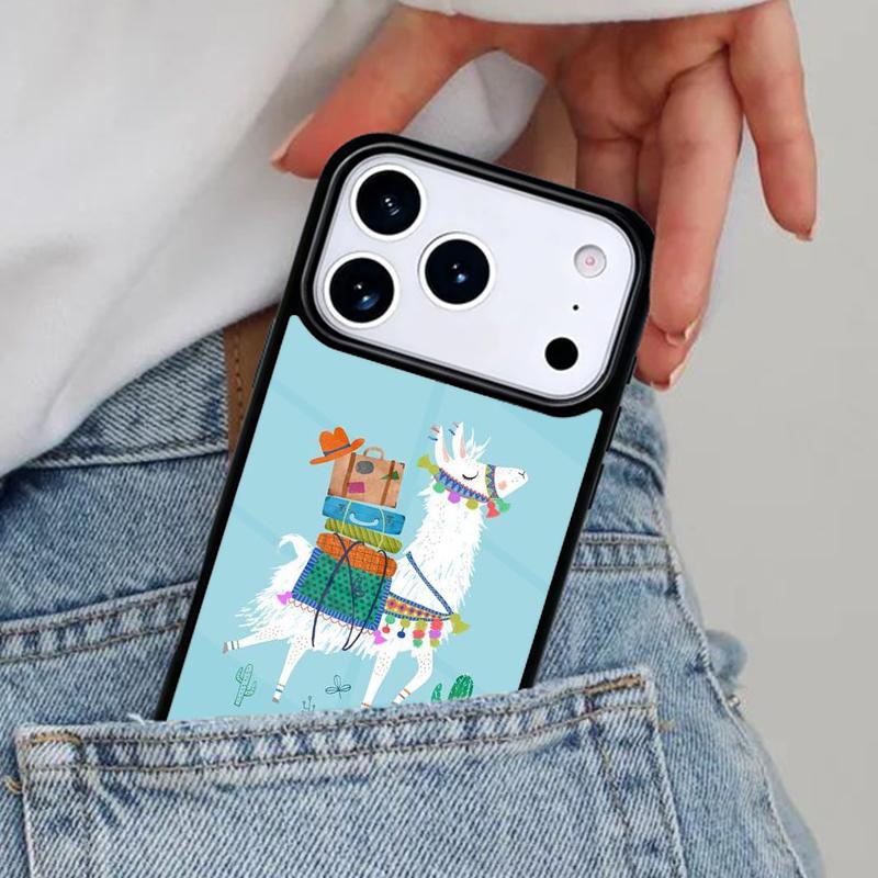Счастливая лама путешествие без проблем лама Чехол для телефона для iPhone 16e 15 14 13 12 17 Pro Max Plus Air 17pro Чехол Coque