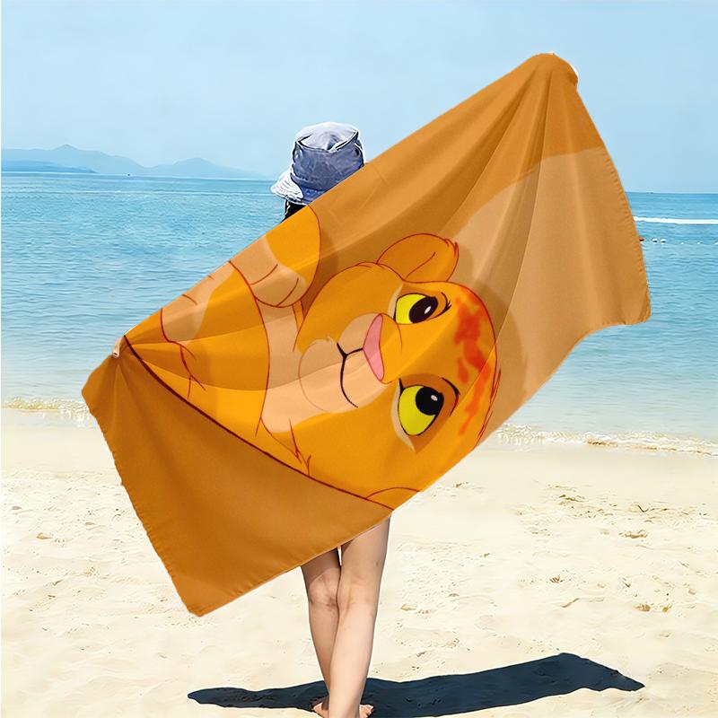 1Pc Lion Sunset Majesty Beach Towel Microfiber Beach Towel Thin Absorbent For Beach Swimming Yoga Bath Sports 0917271