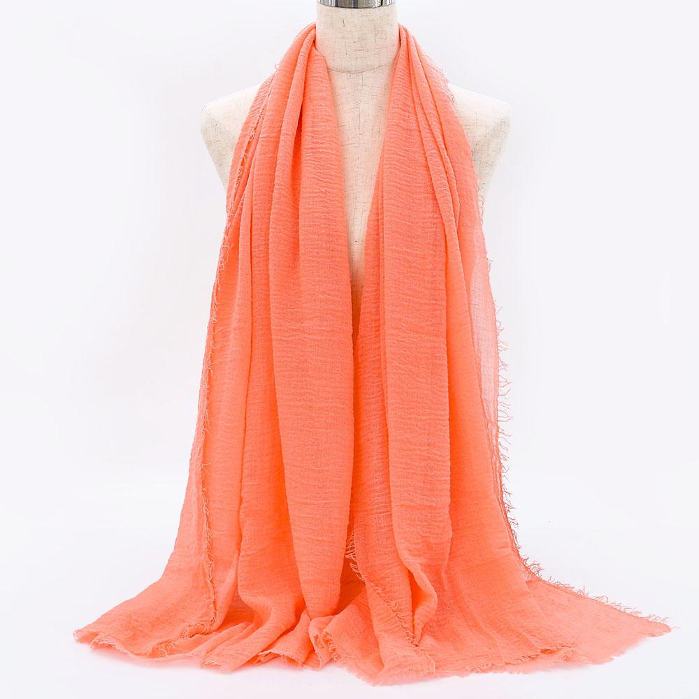 Big Size Crinkle Cotton Hijab Scarf Women Turban Muslim Shawl Plain Bandana Breathable Women's Shawls Foulard Hijab Hood Ramadan