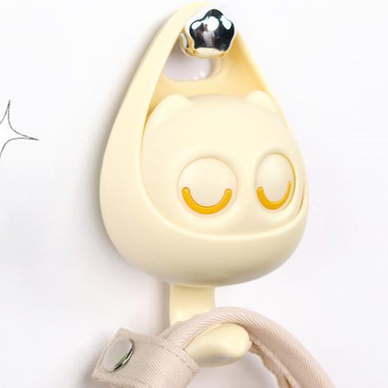 3Pcs Wall Hook Self-adhesive Cartoon Cat Shape Hook Strong Multi-purpose Hangers for Hats Backpacks Keys