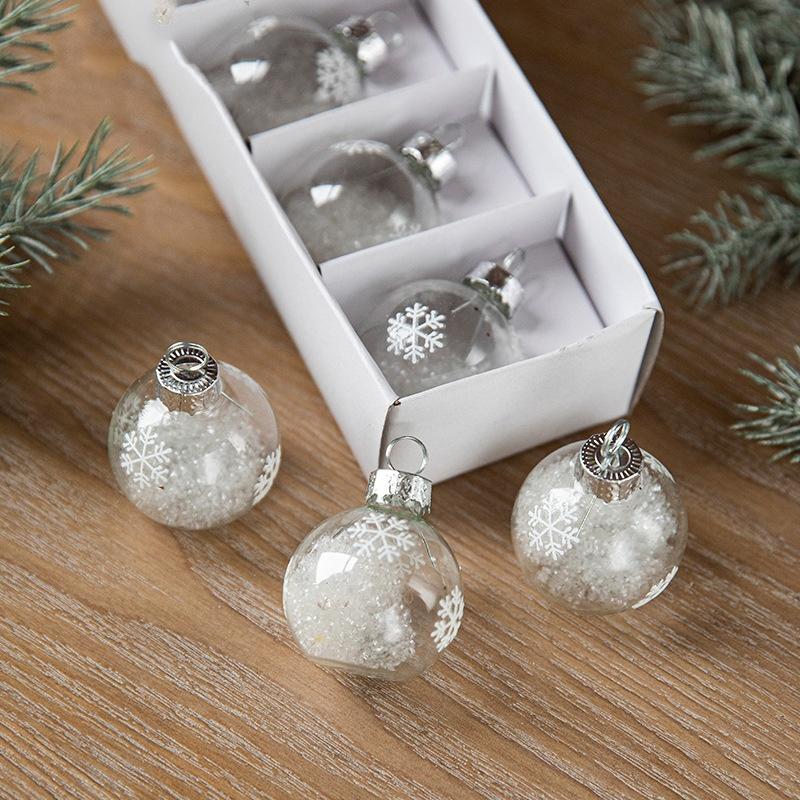 Праздничный подвесной декор Стеклянный прозрачный кулон-звезда Хрустальный стеклянный шар 4 см Рождественский шар Украшение для праздничного акцента