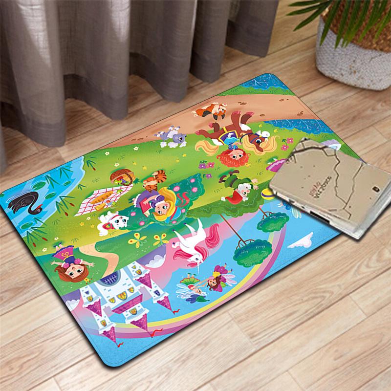 Castle Garden Rug Floor Mat for Living Room or Bedroom Soft and Comfortable Carpet a Gift for Birthday and Holiday.MFF0918360
