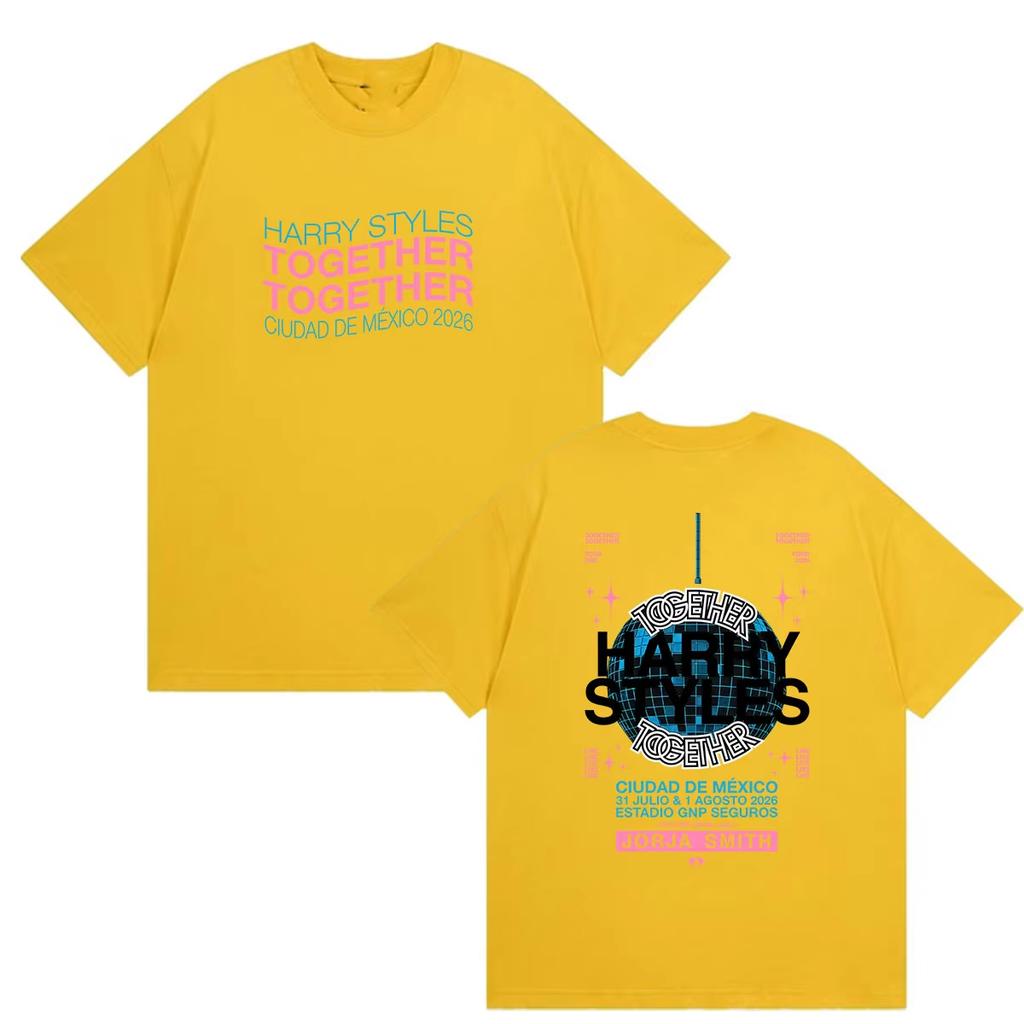 Summer Hot Sale Unisex Unisex Vintage Oversized Cotton T-Shirt Harry Styles Together Tour 2026 T-Shirt Breathable Comfortable Clothe