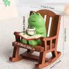 Frog Rocker Chair Cute Japanese Healing Small Decoration Office Desktop Decoration Car Center Control Decoration