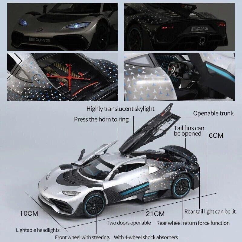 1/24 Mercedes Benz AMG ONE литая модель игрушечного автомобиля со звуком и светом коллекционный подарок