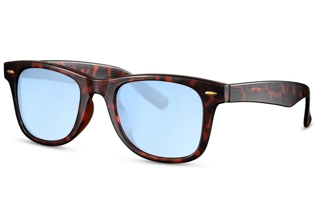 Мужские солнцезащитные очки Wayfarer MARQEL Tortoise с синими линзами L6187