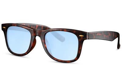Мужские солнцезащитные очки Wayfarer MARQEL Tortoise с синими линзами L6187