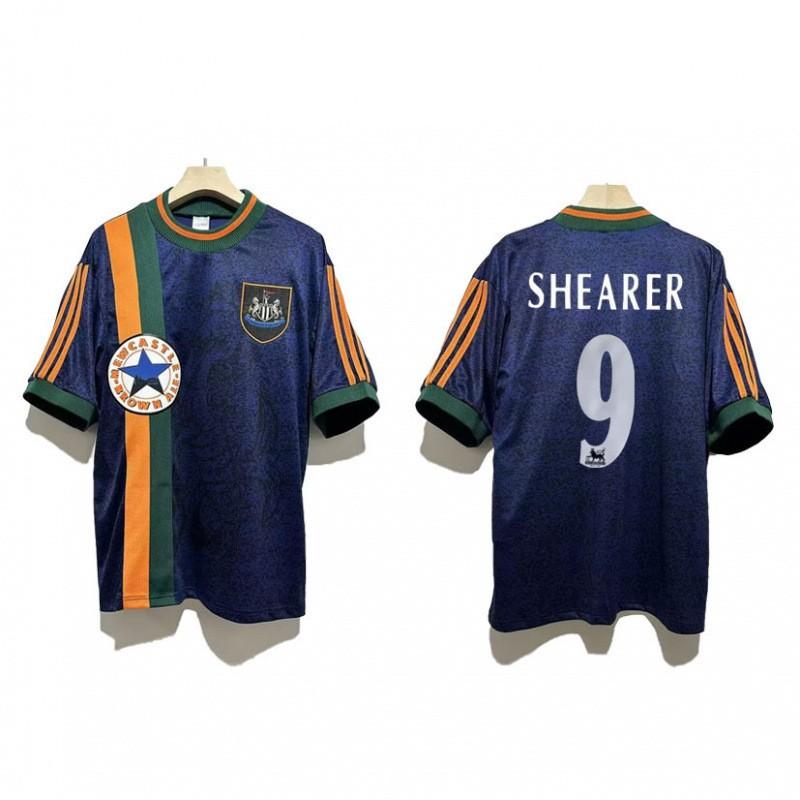 Newcastle United Retro Football Jersey 1995-97 Home/Away Short Sleeve Long Alan Shearer 9 With Arm Badge Cycling