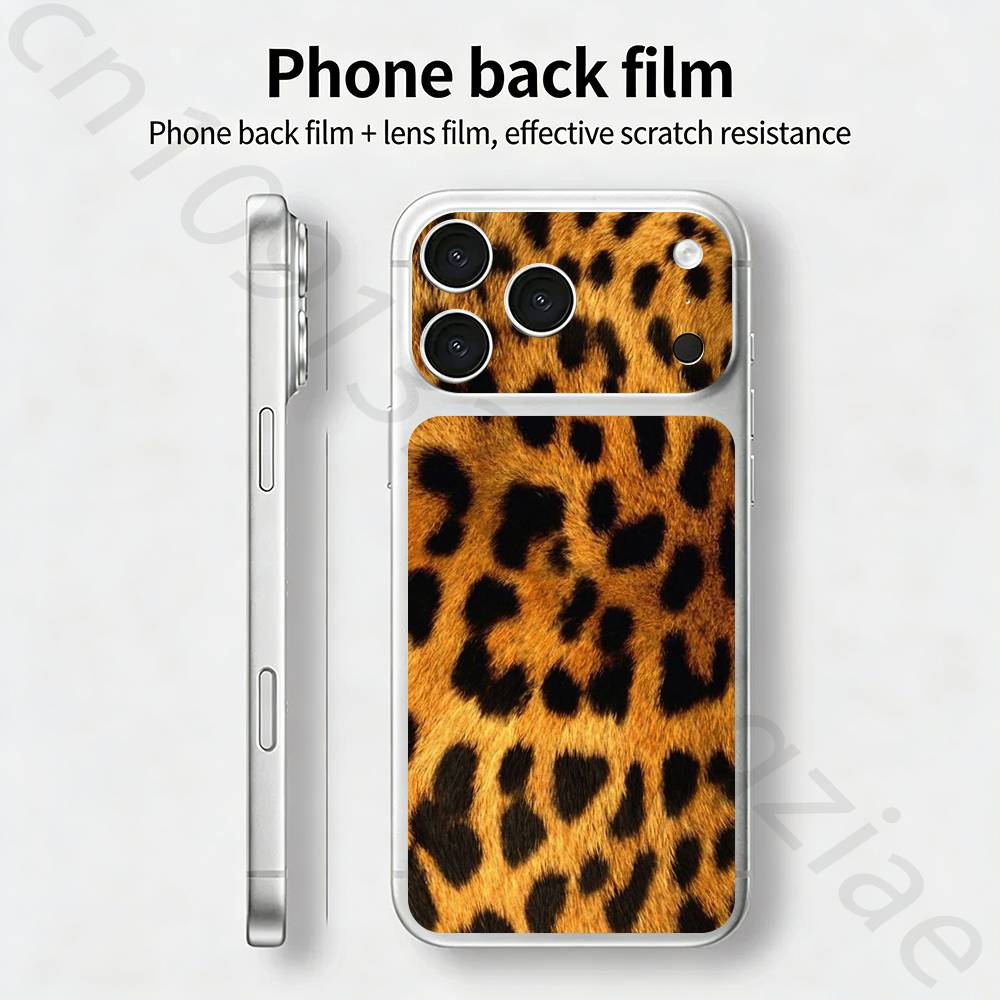 Модная декаль-наклейка 'Тигровый леопардовый принт TICKET' Skin Wrap для iPhone 17 Pro/Pro max Защитная пленка для задней панели, рамки, камеры