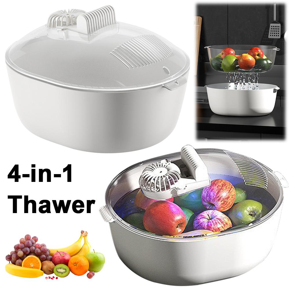 Размораживающая доска 4 в 1 Сохраняет питательные свойства пищи Посуда Размораживатель мяса Физическая размораживающая пластина Циркуляционный размораживатель для замороженного мяса