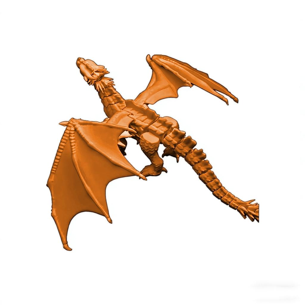 3D-печатная подвижная модель дракона на шарнирах, ornament - Раскрашиваемая фигурка-игрушка для мальчиков, в качестве подарка для детей
