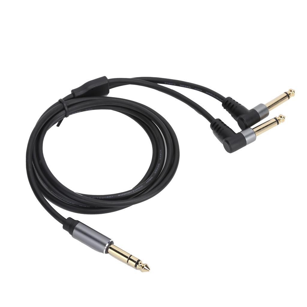 1.5m 4.9ft 6.35mm Stereo to 6.35mm Mono Adapter Cable Male to Male Audio Splitter Cable