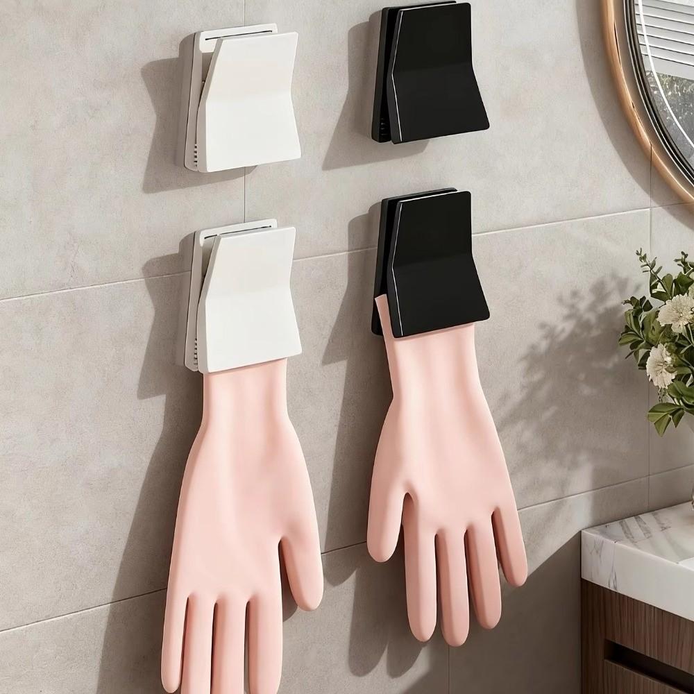 Space Saving Dishwashing Glove Hook Wall Mounted Rubber Glove Placement Rack for Bathroom