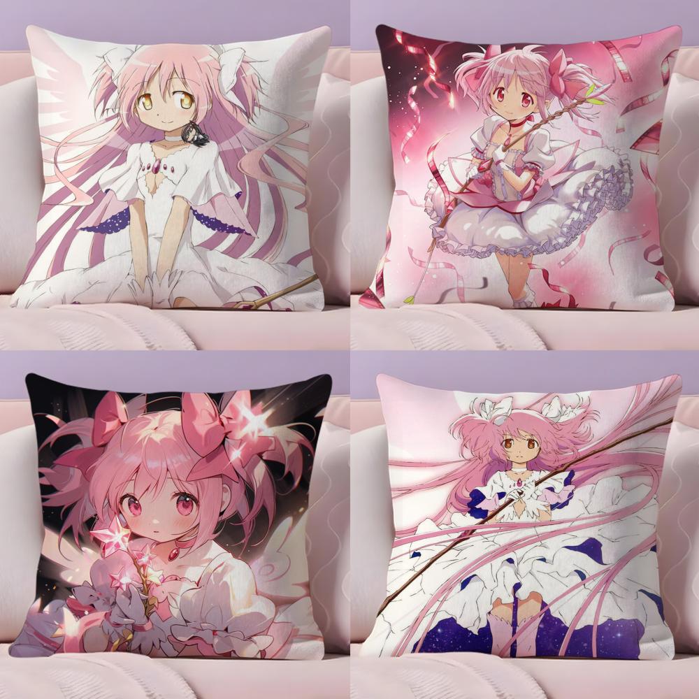 Чехол для подушки Puella Magi Madoka Милый Плюшевая ткань Мягкий Двусторонний Печатный Диван Теплый Зимний Домашний Подарок Чехол для Подушки