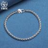 925 Sterling Silver Round Box Chain Bracelet Jewelry