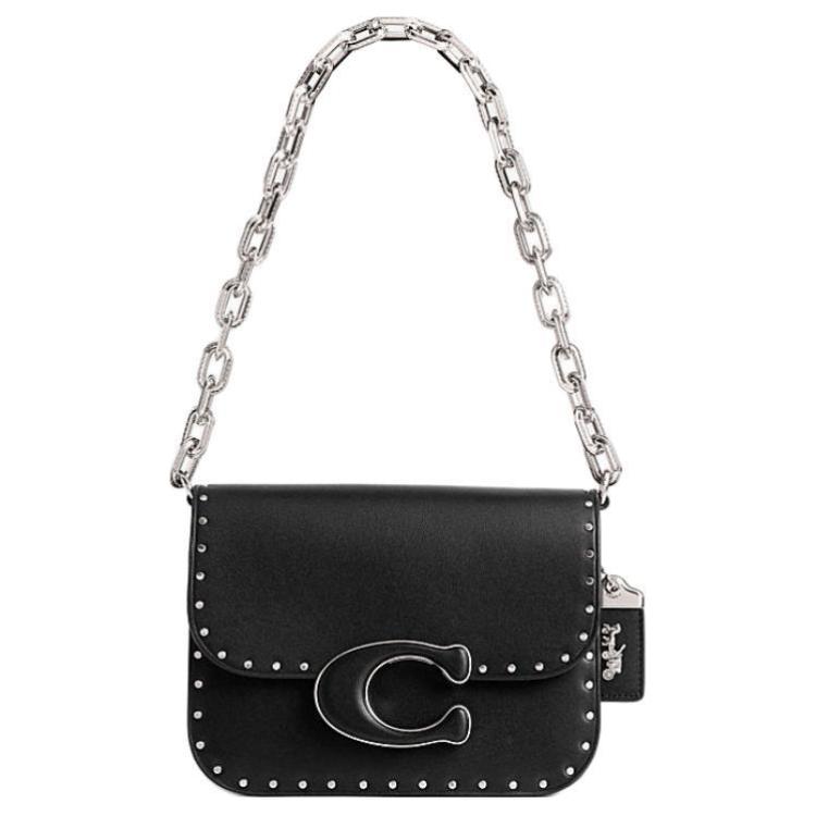 Coach Shoulder Bag Leather Black Casual Daily Travel CU037-LHBLK