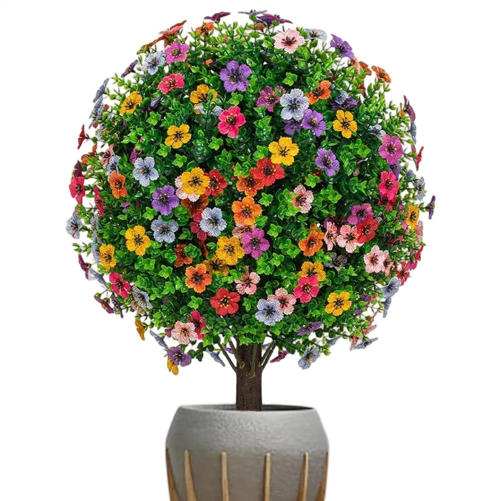 Самшит Топиар Погодоустойчивый 23-дюймовый Куст Искусственные Уличные Деревья Искусственный Топиар Для Сада Двора Патио Газона Дорожки Подъездной Дорожки