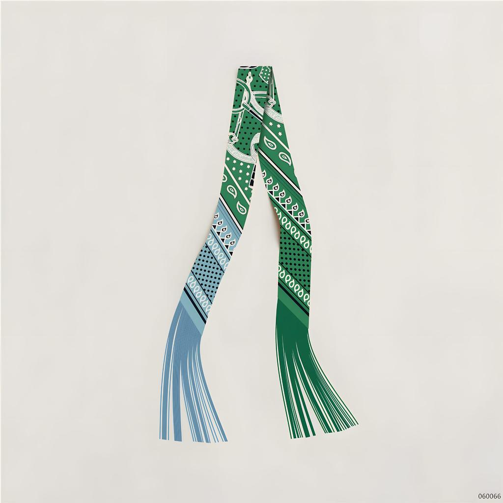 New Korean version of tassel small scarf female imitation silk twill silk silk scarf long silk scarf fashionable versatile streamer headscarf