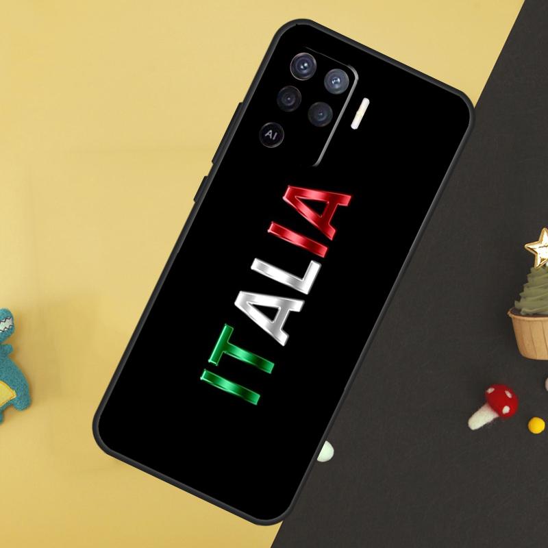 Italy Flag Vintage Italian For OPPO A57S A53S A54S A98 A78 A58 A79 A15 A17 A77 A16 A76 A96 A52 A72 A5 A9 A94 A74 Case