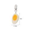 Gift Funny Boiled Egg Keychain Exquisite Fashion Simulation Food Keyring Luxury Bag Hanging Pendant