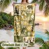 Forest Nature Theme Beach Towel Personalized Custom Name & Text Soft Quick Dry Beach Towel for Swimming Travel